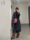 SWAYING 24 Autumn and Winter Seamless Strong Shrink Long Sleeve Dress SW-SW24AW2L13-SH Dark Gray SW-SW24AW2L12